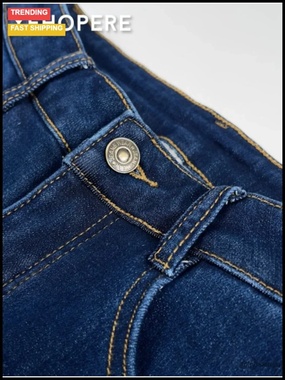 Women's Fleece Lined Skinny Denim Jeans Thermal Winter High Waist Stretch
